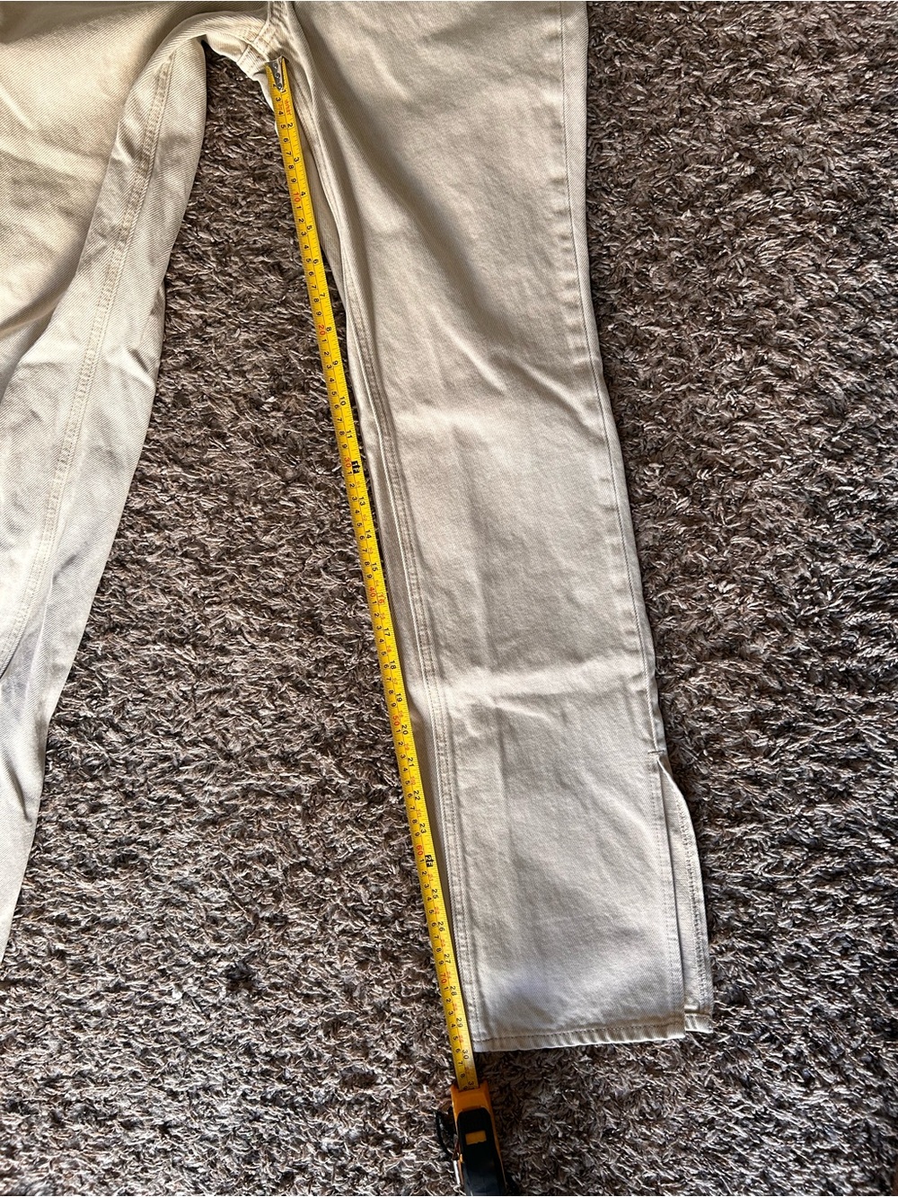 GRLFRND The Harlow High Rise Bootcut with Slit Women’s Beige Jeans Size 25 - Picture 7 of 8